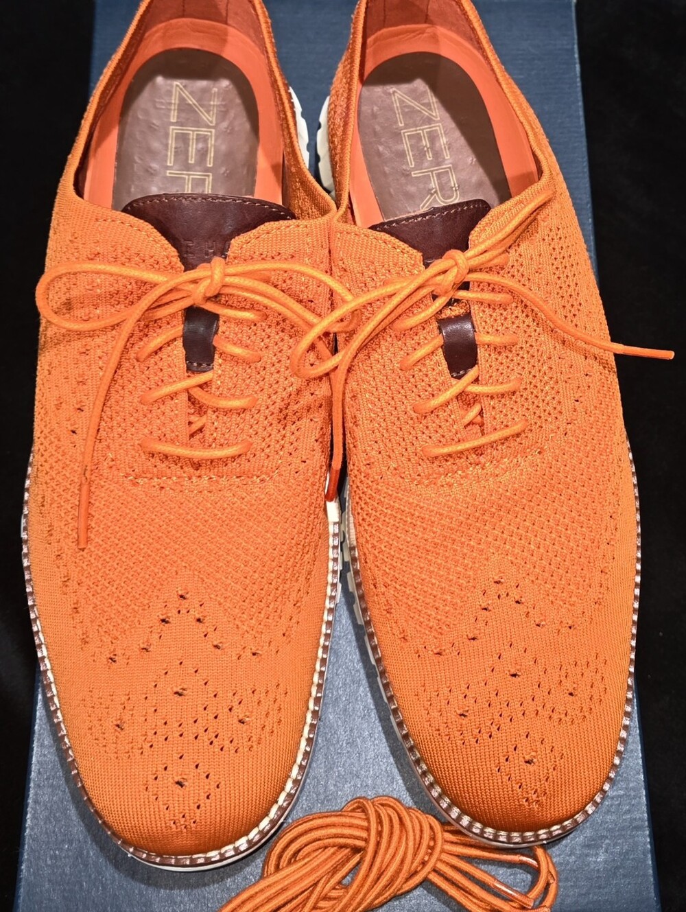 Men's Cole Haan Zerogrand Stretchlite Oxford - Orange Size 9.5M